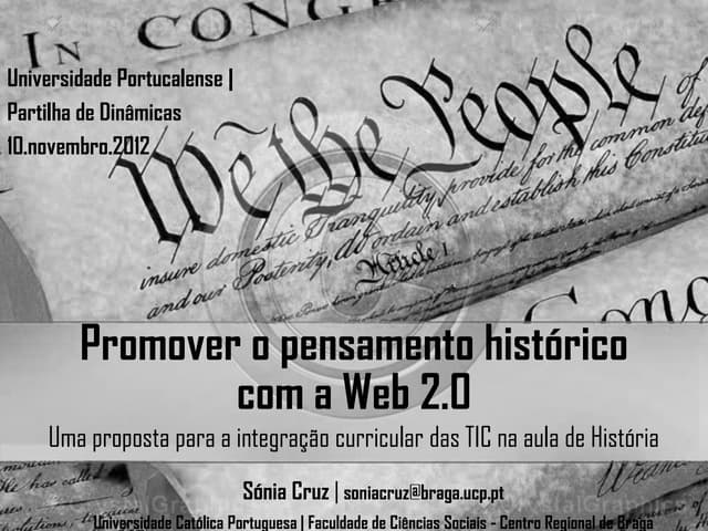 Promover o pensamento histórico com a Web 2.0