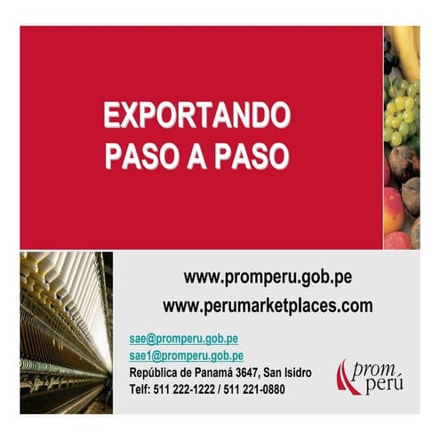 Promperu exportando paso a paso | PDF