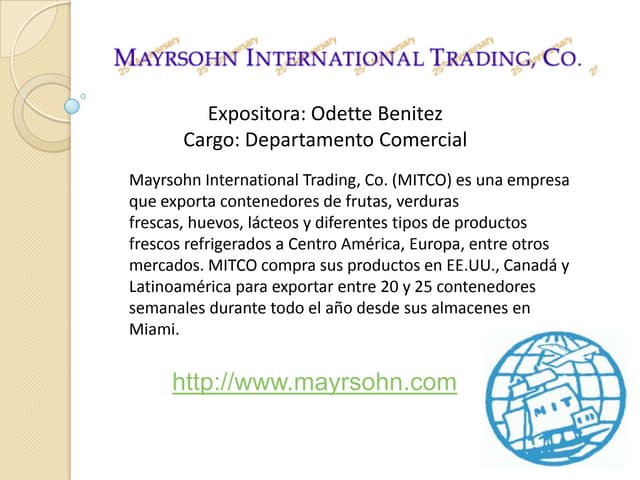 Mayrsohn International Trading, Co.
