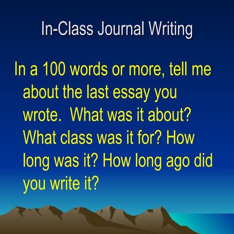 Prompt, quiz, and homework 8.29.11