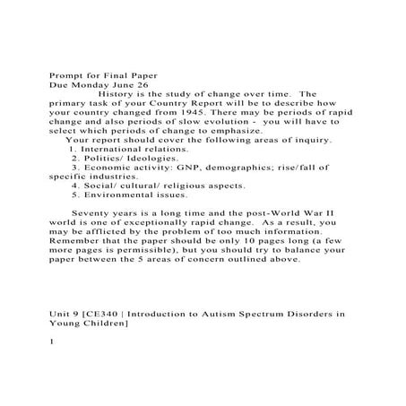 Unit 9 Assignment Case Study Please read the follow.docx