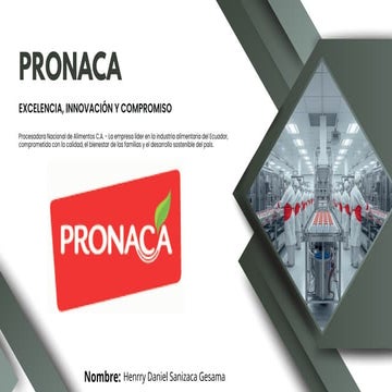 PRONACA: Ecuador's Leader in Food Industry Excellence and Innovation | PDF