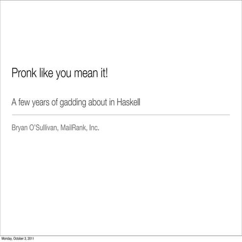 Pronk like you mean it