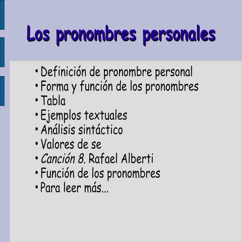 Pronombres personales