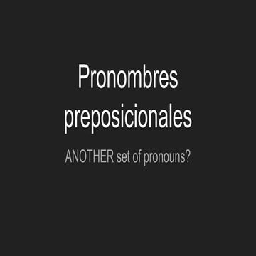 Pronombres preposicionales