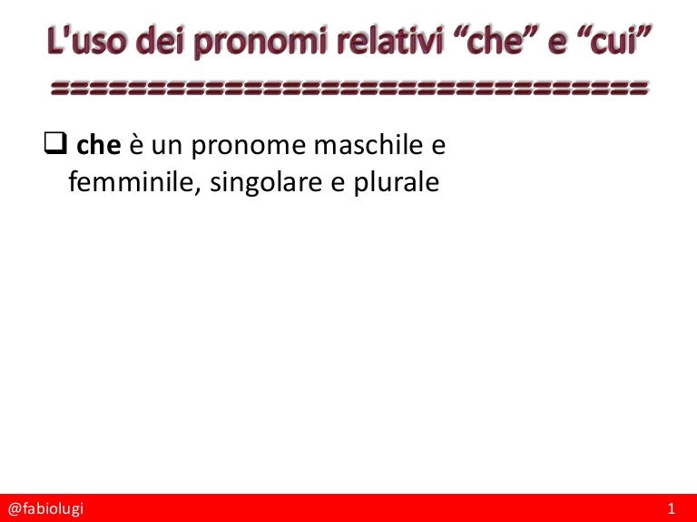Pronomi relativi 2