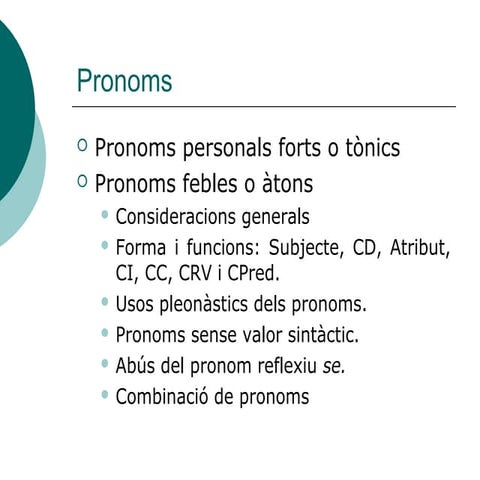Pronoms forts i febles
