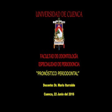 Pronostico y plan de tratamiento Periodontal