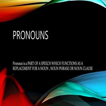Pronouns and its types