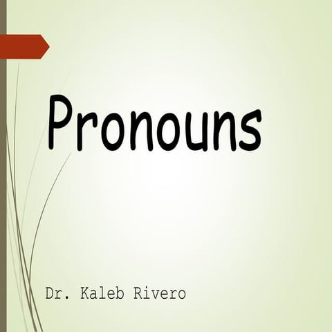 Pronouns en ingles para principiantes .ppt
