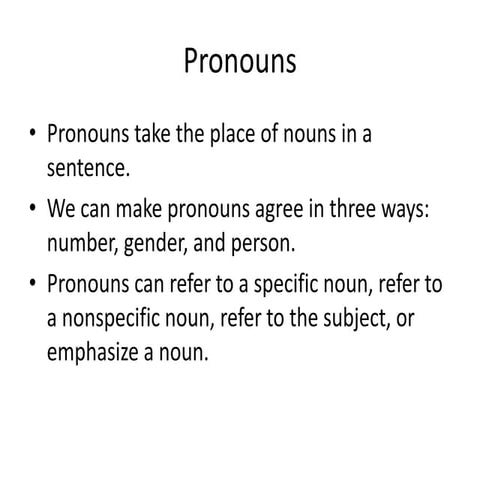 Pronoun Lesson