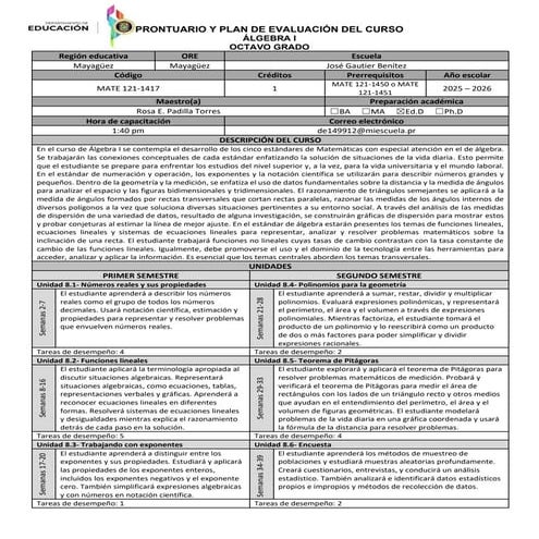 Prontuario Matemáticas Algebra I (8vo) 2024.pdf