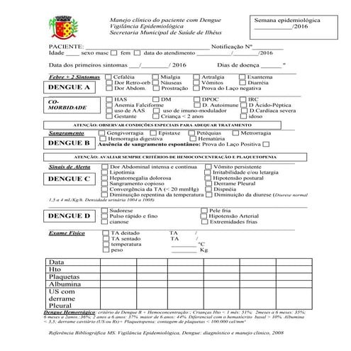 Classificação e tratamento da Dengue | PDF