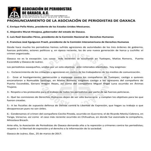 Pronunciamiento apo 25 03 2017