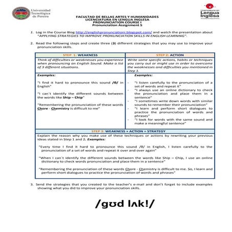 Pronunciation assignment 5