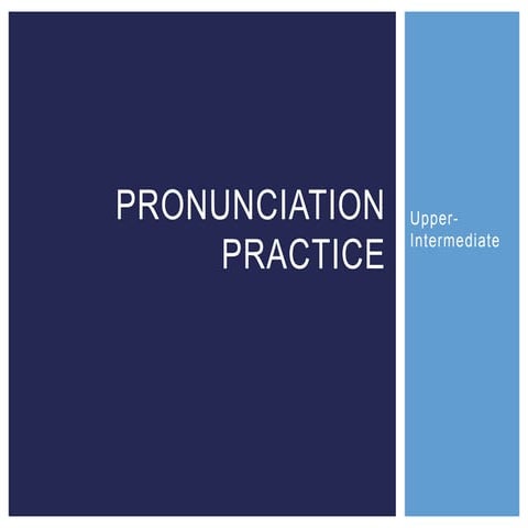 English Pronunciation: Practice Set 2