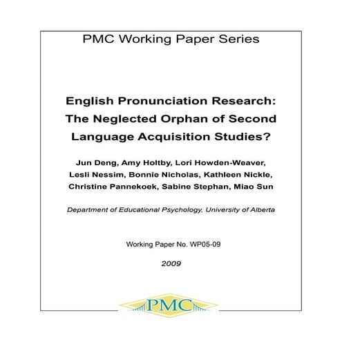 Pronunciation research article