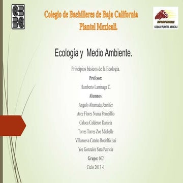 Proyecto ecologia