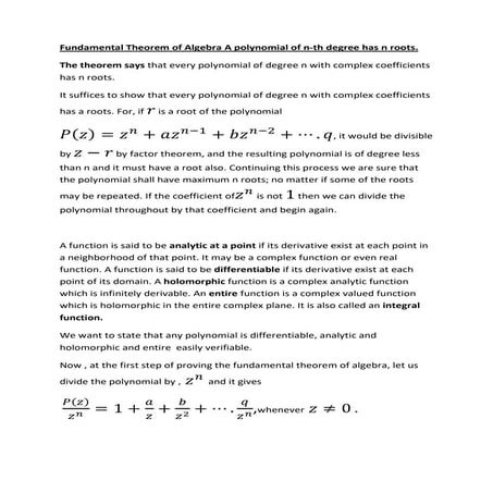 Proof of Fundamental theorem of algebra even for class 11 student.pdf