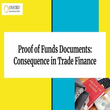 Proof of Funds Documents: Consequence in Trade Finance | PDF
