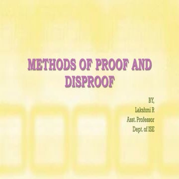 Proofs and disproofs