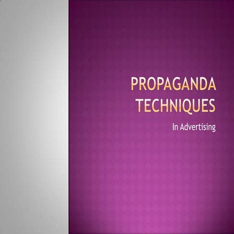 Propaganda techniques