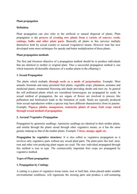 Propagation of plants grafting and budding | PDF