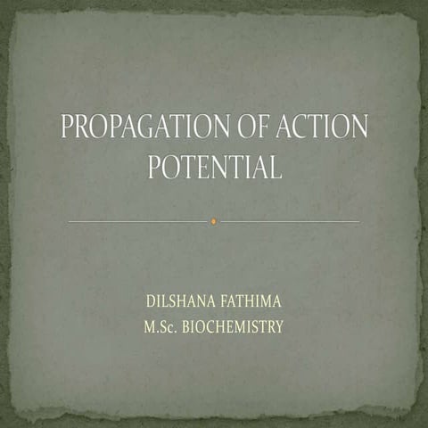 Propagation of action potential | PPTX