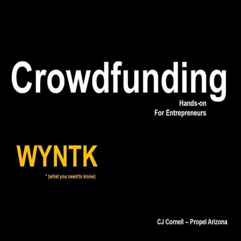 Propel Arizona Crowdfunding Essentials - for NACET