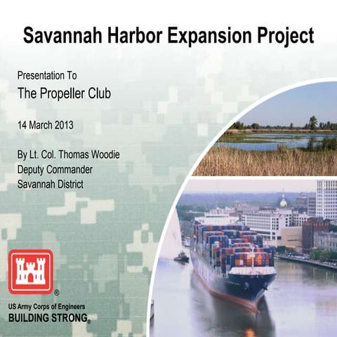Savannah Harbor Expansion Project Update - March 14, 2013