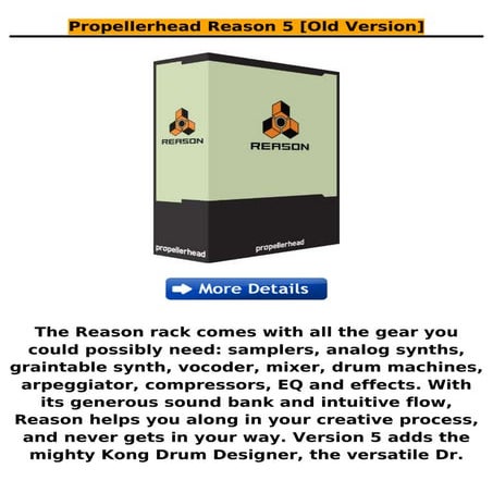 Propellerhead reason 5 [old version]