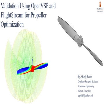 Validation of Propeller Optimization Using OpenVSP and FlightStream ...