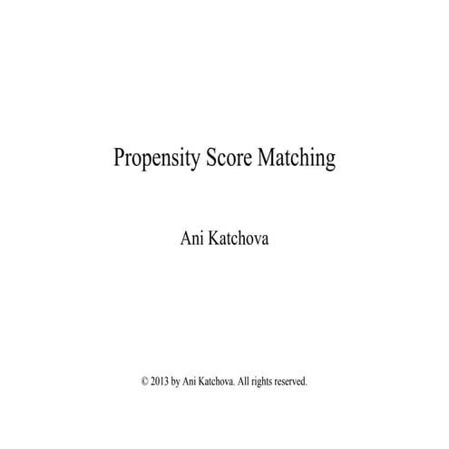 Propensity Score Matching with deferent methods