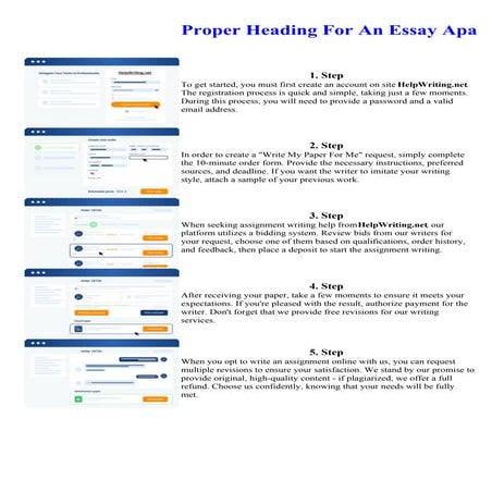 Proper Heading For An Essay Apa. Online assignment writing service. | PDF