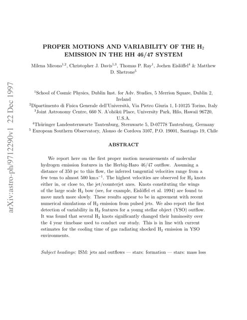 Proper motions and_variability_in_the_hh47_system