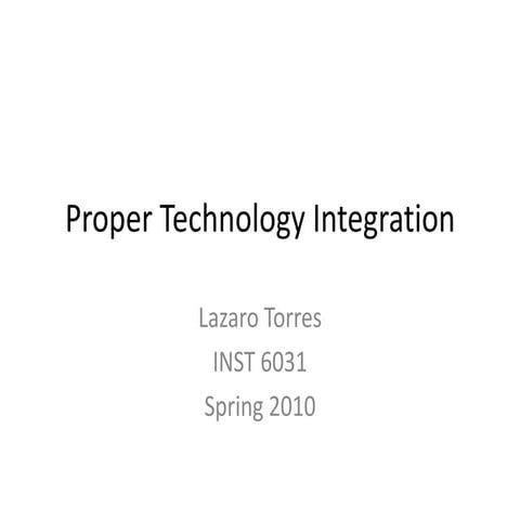 Technology Integration | PPTX