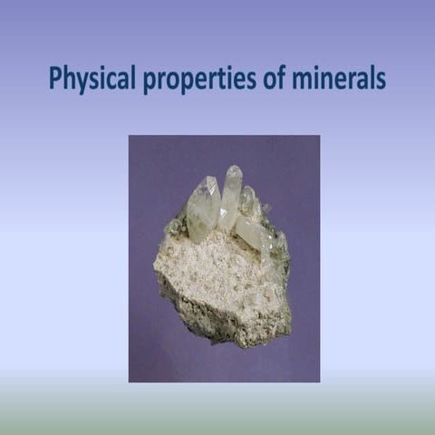Mineral Properties 2016