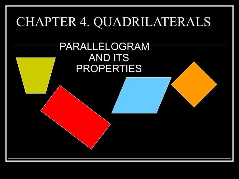Properties of a parallelogram