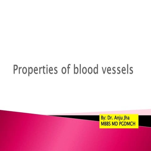 Properties of blood vessels