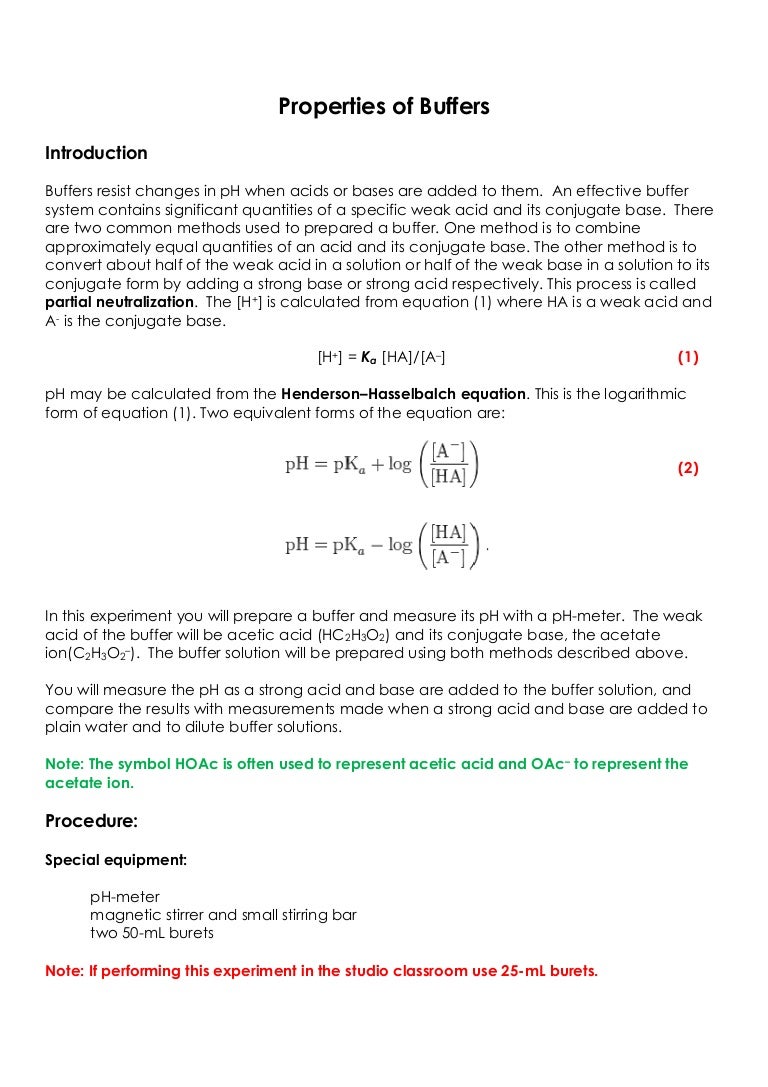 Properties of buffers
