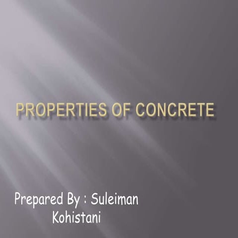 Properties of concrete