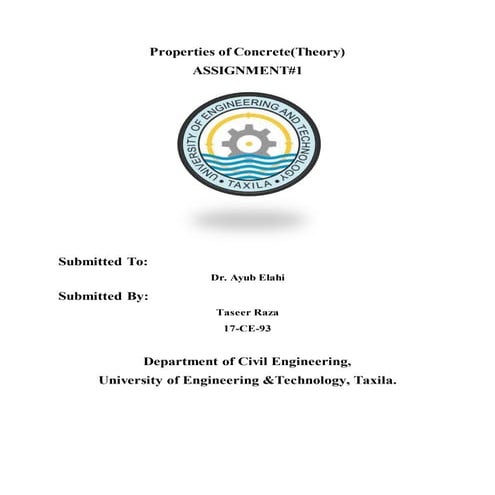 Properties of concrete 1