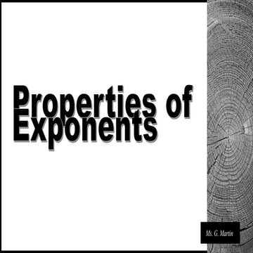 Properties of exponents