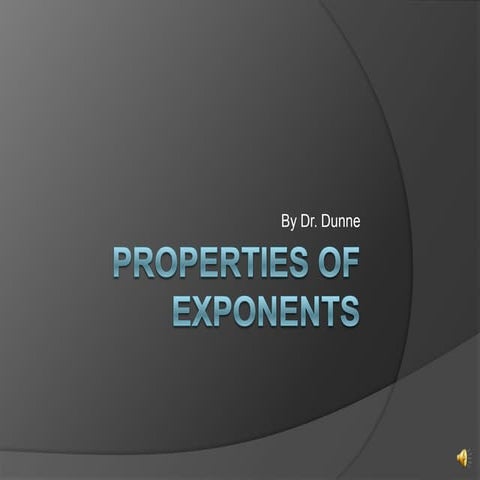 Properties of exponets