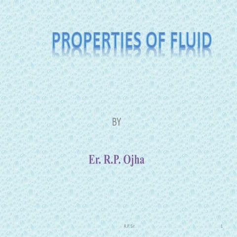 Properties of fluids 