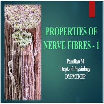 Properties of nerve fiber by Pandian M, Dept Physiology DYPMCKOP, this ppt fo...