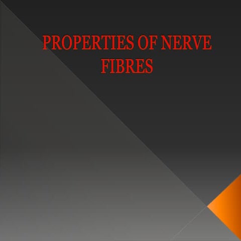 Properties of nerve fibre