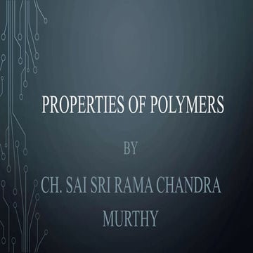 Properties of polymers
