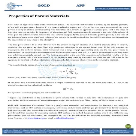 Properties of porous materials | DOCX