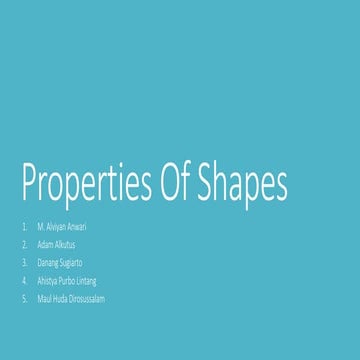 Properties of shapes